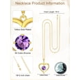 thumbnail image 6 of Taioiat Birthstone Necklace for Women Heart and Love Pendant Birthstone Jewelry Birthday Anniversary Mother's Day Jewelry Gift for Mom Wife Sister Girlfriend Her, 6 of 7