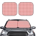 thumbnail image 2 of Wukai Checkered Christmas With Snowflakes Car Front Windshield Sun Shade,Sun Visor Shield Block Automotive Interior Protector Blocks UV Rays-Medium, 2 of 6