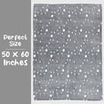 thumbnail image 3 of Liderstar Glow in The Dark Throw Blanket with Stars Plush Blanket for Kids and Adults Gray 50 x 60 inches, 3 of 9