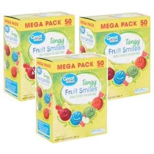Pack of 3 Tangy Fruit Smiles, 45 Oz