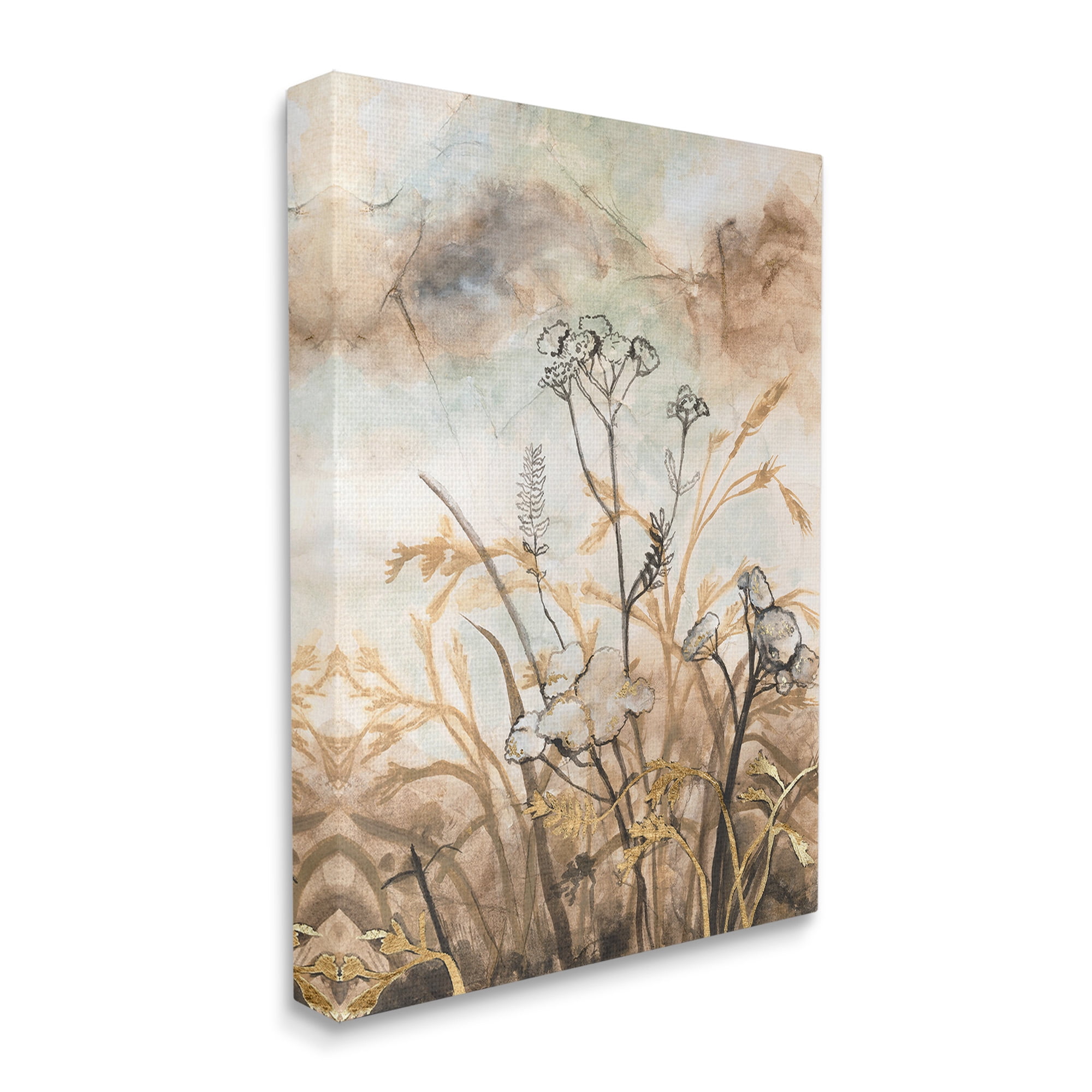Stupell Industries Neutral Landscape Collage Landscape Painting Gallery Wrapped Canvas Art Print Wall Art, 36 x 48