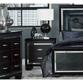 thumbnail image 3 of Glamorous Black Finish Bedroom 5pc Set Eastern King LED Bed Nightstand Dresser Chest Mirror Modern Bedroom Furniture, 3 of 7