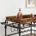 thumbnail image 4 of 3-Tier Bar Cart with Removable Serving Tray, Rolling Liquor Cart with Wine Rack and Glass Holder, 4 of 7
