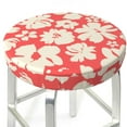 thumbnail image 3 of Vsdgher Beige Flowers Print Stool Covers Round,Stretch Round Stool Covers Washable Stool Cushion Slipcover Elastic Chair Covers for 12-14 Inch Chair, 3 of 7