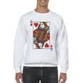 thumbnail image 2 of Queen of Hearts Playing Card Men's Sweatshirt, 2 of 3