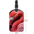 thumbnail image 6 of Square 2Pack PU Leather Flamingo Cruise Luggage Tag with Privacy Cover and Name ID Tag for Travel Handbags Backpacks Luggage Tags, 6 of 6
