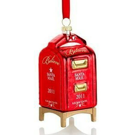 Macy's Yes Virginia 2011 Glass Mailbox Christmas Ornament by Macy's, A special delivery from Santa Claus, the Yes, Virginia mailbox ornament.., By Macys