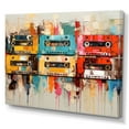 thumbnail image 2 of Designart "Popart Cassette Tapes Nostalgia I" Cassette Tapes Canvas Wall Art, 2 of 7