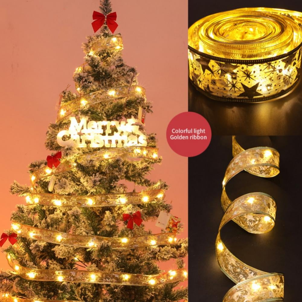 Ribbon Christmas Lights Outdoor 