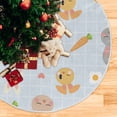 thumbnail image 5 of FMSHPON Easter RabbitsCarrot Xmas Christmas Tree Skirt Stand Mat for Holiday Party Decoration Indoor Outdoor 48 inches, 5 of 6