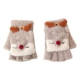thumbnail image 1 of Gants en Peluche Automne et Hiver pour Enfants, Gants à Demi-Doigts, 1 of 5