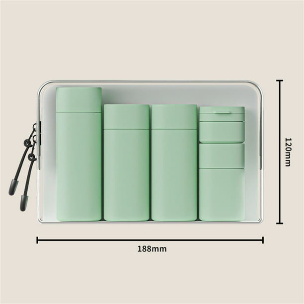 Fiudx Botellas de Viaje, Set de Sapos Leakguard, Frasco de Champú de Fácil Agarre, Botella de Boca Ancha, Ideal para Avión, Tren o Vagón, Regalo para Familiares y Amigos, Material de Política y Diseñ