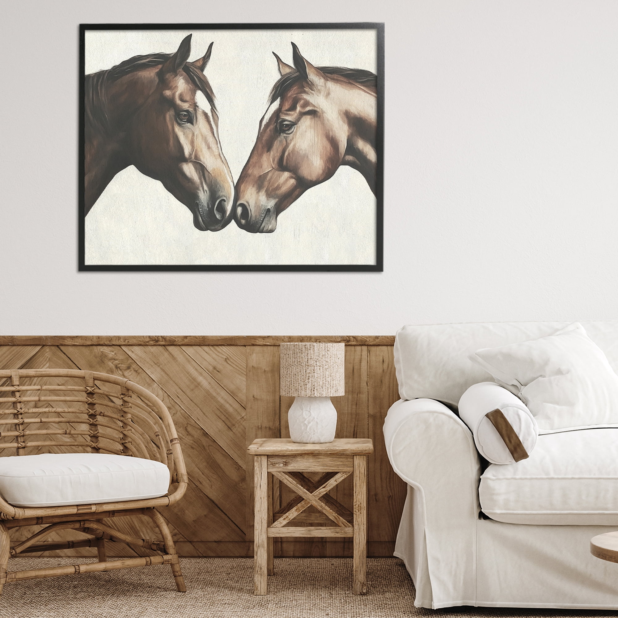 Stupell Industries Equine Companions Pair Black Framed Giclee Art, design by Svetlana Aleynikova