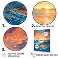 thumbnail image 3 of Designart "Sunrise Over The Rainbow Ocean III" Ocean Floater Framed Canvas Art Print, 3 of 5