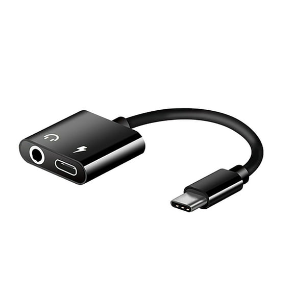 USB C to 3.5mm Audio Adapter Dongle(2in1) DAC Type C Aux Jack Headphone Cable Splitter Charging Cord Accessorie Compatible for Samsung Galaxy S23 S22 S20 FE Ultra LG Apple 15 Pro Air