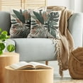 thumbnail image 5 of Ambesonne Monstera Throw Pillow Cover 2 Pack, Tropical Abstract Boho Art, 16", Sage Green Fawn Evergreen, 5 of 7