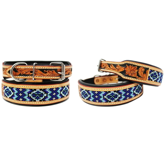 XSmall 9''- 13'' Dog Puppy Collar Genuine Cow Leather Padded Canine 6093