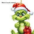 thumbnail image 2 of Adorno para árbol de Navidad Grinch con colgantes de monstruo verde divertidos y bonitos de 8cm para interiores, 2 of 6