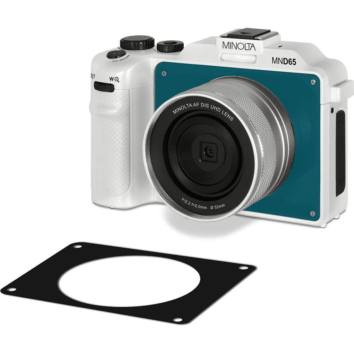 Minolta Minolta MND65 Selfie Shot Digital Camera, White with Teal Faceplate