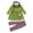01# Green, variant on Wamejoo Toddler Girls' Outfits Two Piece Kids Fall Winter Animal Print Cotton Long Sleeve Tops Pants Headbands Sets for Girls
