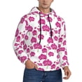 thumbnail image 2 of Lsque Orchids Flowers Pattern Casual Men's Hoodie,Hooded Sweatshirt with Kangaroo Pocket,Pullover Hoodie-Large, 2 of 7
