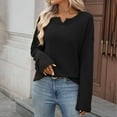 thumbnail image 6 of Wowcloth Women's Waffle Knit Pullover Top, Fashionable Design, Soft and Breathable for Everyday Casual Use, 6 of 7