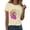 Beige, variant on Women's Workout Tee - Athletic Plus Size Top - Short Sleeve Cotton - Trendy 2025 Design | Baberdicy | Womens Fashion Workout T Shirts Athletic Plus Size Tops Summer Trendy (Khaki | M)