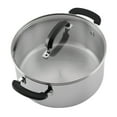 thumbnail image 4 of Farberware Brilliance 5 Quart Dutch Oven with Glass Lid, Induction Compatible, Metal Utensil and Dishwasher Safe, Stainless Steel, 4 of 16