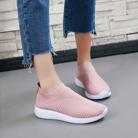 

Women Outdoor Mesh Shoes Casual Slip On Comfortable Soles Running Sports Shoes Other Pink sneakers for Women