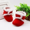 thumbnail image 3 of Actoyo Infant Baby Boys Girls Winter Snow Boots Anti-Slip Soft Sole Outdoor Newborn Shoes Red 0-6 Months, 3 of 6