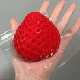 thumbnail image 2 of Eco-Friendly Non-Toxic TPR Squishy Stress Relief Toy - 6.5x6cm Soft Skin-Friendly Multi-Color Large Strawberry, approx. 90g, Slow Rising Squeeze Toy for Anxiety Relief and Fun, 2 of 6