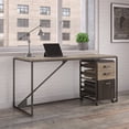thumbnail image 2 of Bush Furniture Refinery 62" Industrial Writing Desk with Mobile File Cabinet, 2 of 6