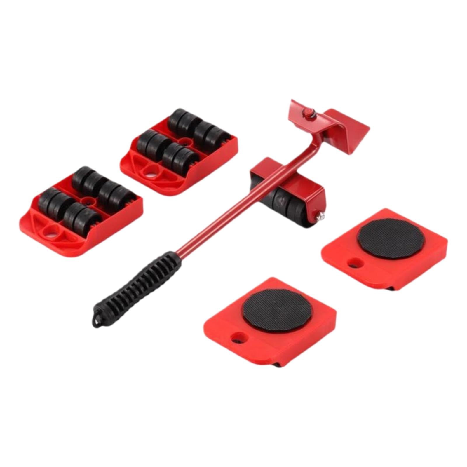 Clearance! Furniture Tool Set with Adjustable Height Tool Bar and 4 Wheels Furniture Mover Furniture Mobile Slide for Moving Heavy Furniture 1X Pry Bar 4X Pulley