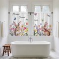 thumbnail image 4 of Easter Kitchen Curtains 45 Inch Length, Spring Watercolor Tulip Butterfly Flower Plant Tiers Curtains for Bathroom Bedroom Cafe, Light Filtering Small Window Treatment Short Drapes 2 Panels 42"Wx45"L, 4 of 8