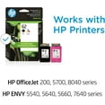 thumbnail image 2 of HP 62 Black/Tri-color Ink (2-pack) | Works with HP ENVY 5540, 5640, 5660, 7640 Series, HP OfficeJet 5740, 8040 Series, HP OfficeJet Mobile 200, 250 Series | Eligible for Instant Ink | N9H64FN, 2 of 7