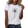 thumbnail image 2 of Xdegoge T Shirts for Women Graphic Under 10 Short Sleeve Crewneck Shirts Floral Summer Casual Tops Tunic Loose Fit Tees Soft Comfy Blouses Liquidaciones De Same Day Delivery, 2 of 5