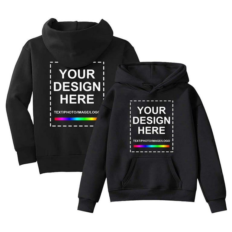 XXWXYD Teen Custom Hoodie Design Your Own Pullover Sweatshirt 2D