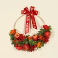 thumbnail image 3 of Chinese New Year Florals Wreath Handmade Flower Garlands for Door Porches Window, 3 of 14
