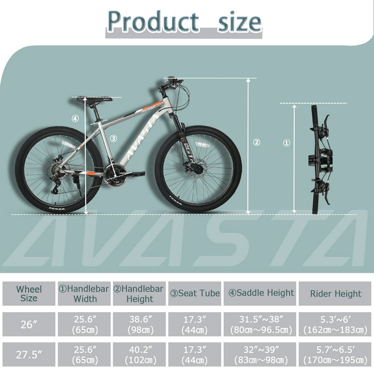 AVASTA AV300 27.5 inch Mountain Bike with 21-Speed，Aluminum