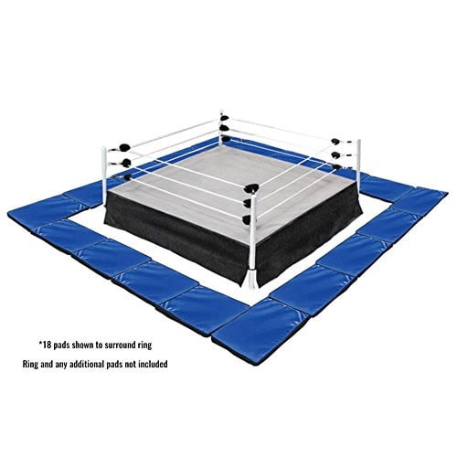 Set of 10 Blue Wrestling Ring Floor Mats for WWE Wrestling Action