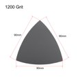 thumbnail image 2 of Uxcell Triangle Detail Sander Sandpaper Hook and Loop 3-1/2 Inch Silicon Carbide Sanding Pad 1200 Grits 6 Pcs, 2 of 3