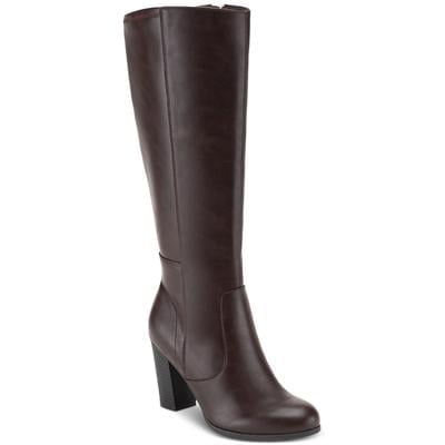 Style & Co Addyy Extra Wide-Calf Dress Boot, Chocolate, Women's Size 11W