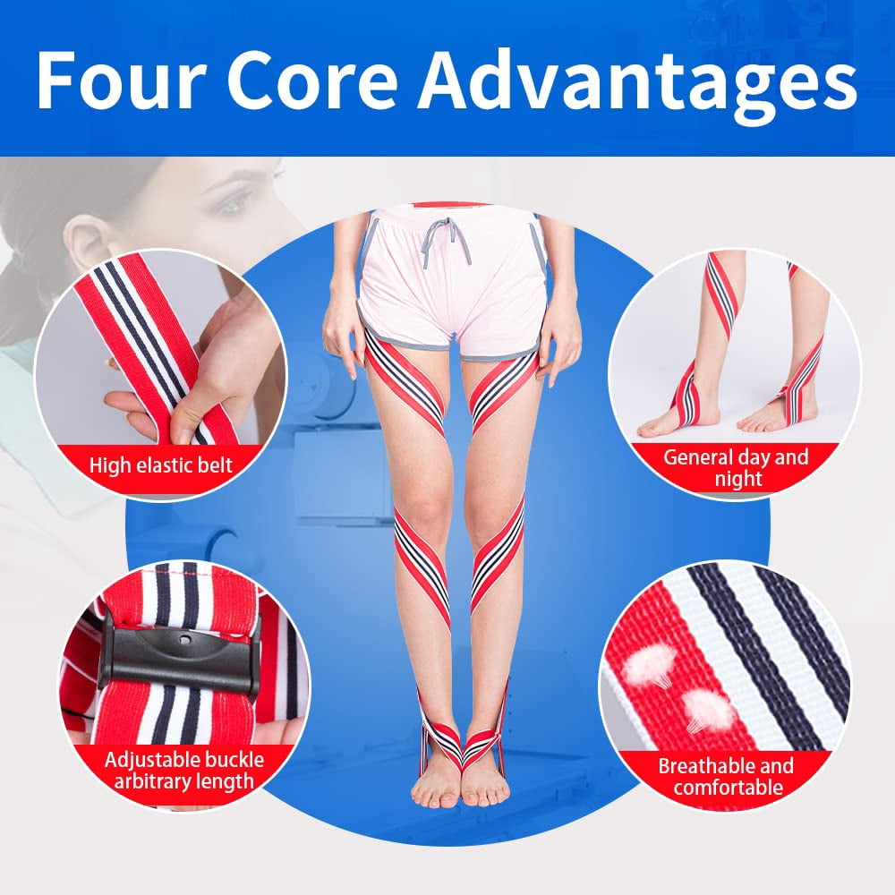 O / X Legs Correction Belt Legs Posture Corrector Band Unisex O / X Legs Type Legs Bandage Lightweight Pediatric Straighten Belt for Men Women and Children for Day and Night (M)