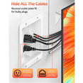 thumbnail image 3 of 3X Recessed Outlet Box in Wall Cable Management Kit 15A 125V Hide TV Power Cables & Low Voltage Wires Behind the Wall,3 x recessed outlet box,White, 3 of 8