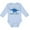 Blue, variant on TeesAndTankYou Menora-saurus Hanukkah Long Sleeve Baby Onesie Infant One Piece Bodysuit Newborn Light Blue