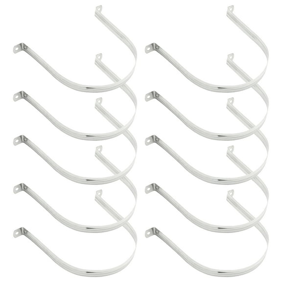 10 Pcs 6inch U-Tube Strap Clamps, 2-Hole U-Shaped Brackets, 304 Stainless Steel U-Bolt Clamps for Hose and Pipe (150 mm)