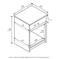 thumbnail image 2 of Furinno Lucca Nightstand with One Drawer, Set of 2, White, 2 of 3
