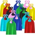 thumbnail image 1 of Capas y máscaras de superhéroes para fiestas de cumpleaños infantiles, 28 unidades, 1 of 7