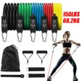 thumbnail image 2 of 11PCS Juego de bandas de resistencia Yoga Pilates Abs Ejercicio Fitness Tube Workout Bands lyd modelStyleType, 2 of 2