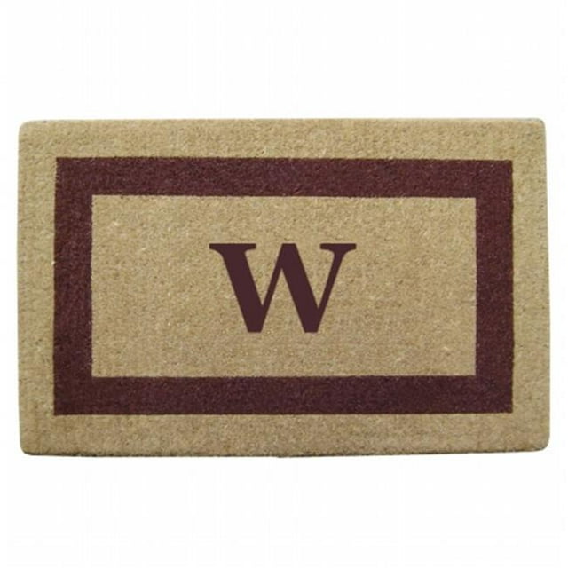 Nedia Home O2035W 38 x 60 in. Heavy Duty Brown Single Picture Frame Coco Mat Monogrammed W